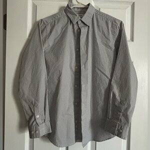Calvin Klein Dark Gray and White Gingham Shirt